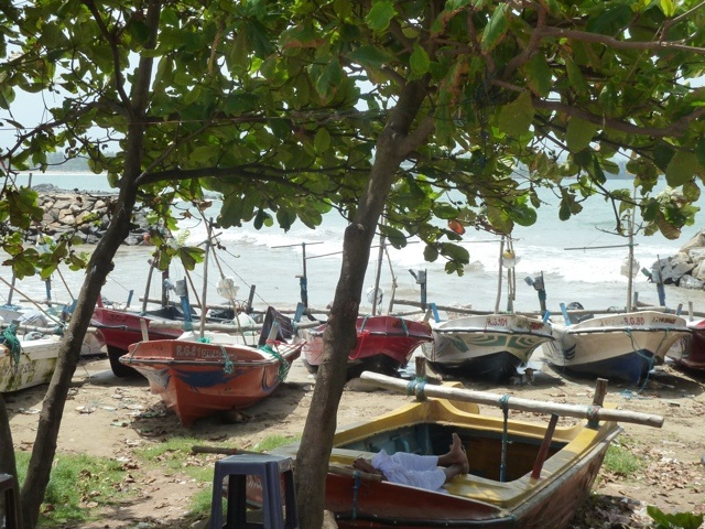 Fishing boats in Galle, south west Sri Lanka