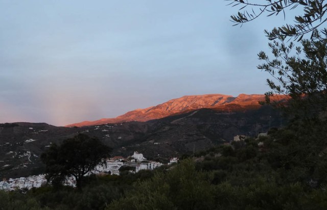 The first of the early morning sun hitting Maroma