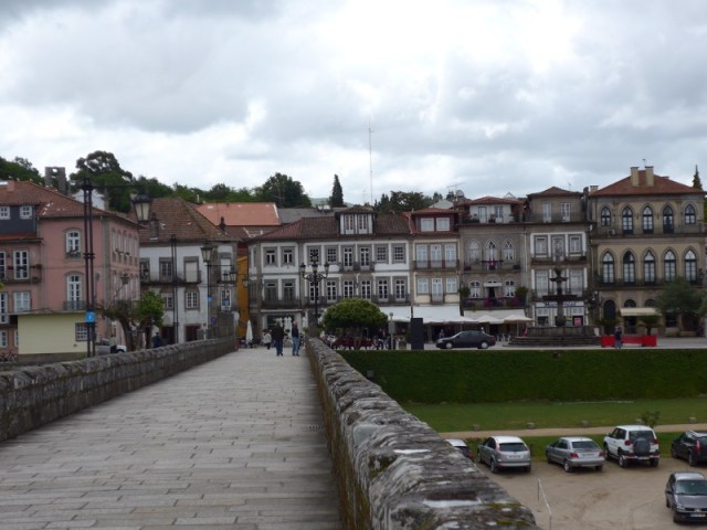 looking back towards the town from the Ponte de Lima bridge